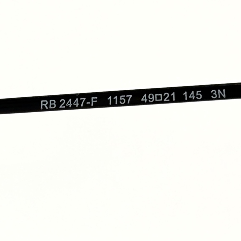 Beautiful Ray-Ban Round Fleck Sunglasses Rb2447 Unisex Black Havana 49-21-145 - Picture 10 of 14